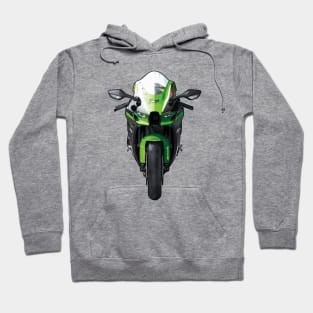 ZX10R Bike Front View Illustration Hoodie